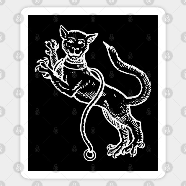 Heraldic Cat-a-Mountain Sticker by Vintage Boutique